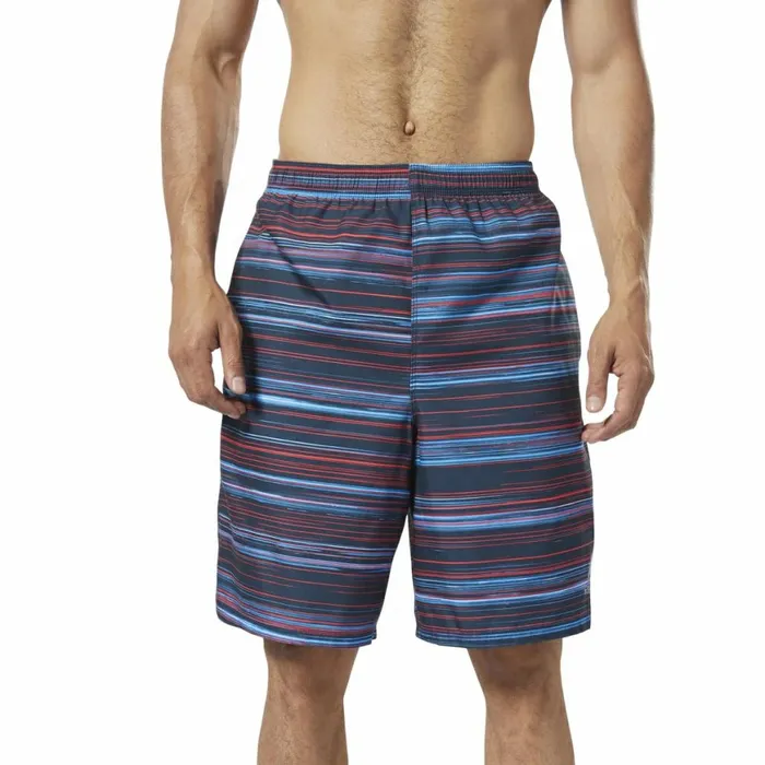 Shorts Mens Reebok Basic Printed Volley Shorts Blue Red