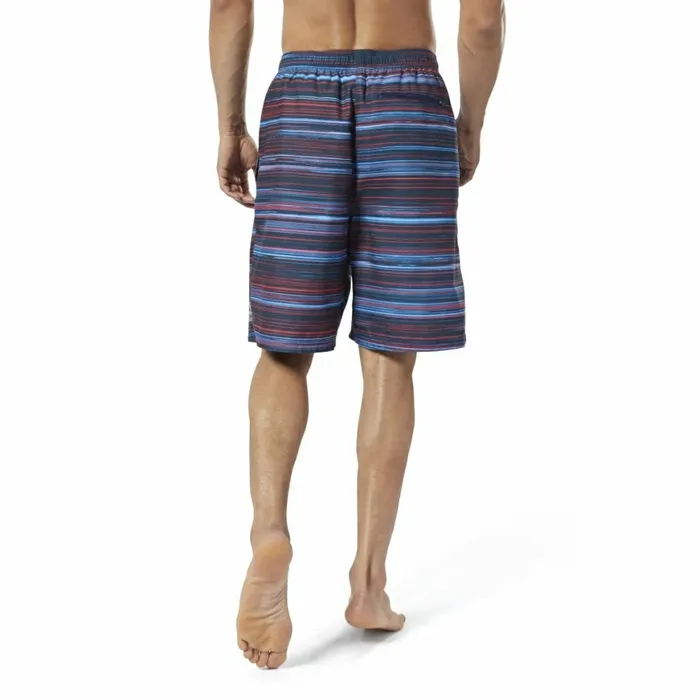 Shorts Mens Reebok Basic Printed Volley Shorts Blue Red