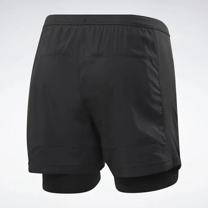 Shorts Mens Reebok Running Essentials TwoinOne Shorts Black