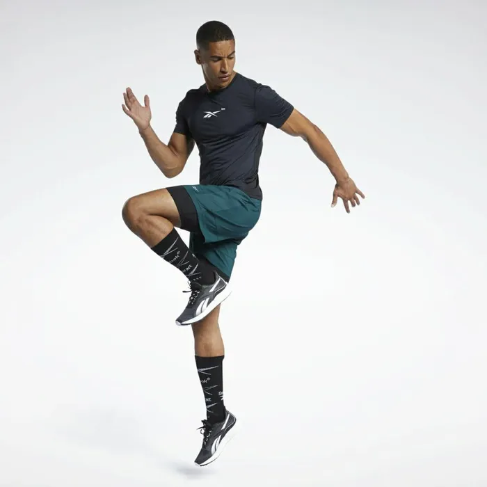 Shorts Mens Reebok Running Essentials TwoinOne Shorts Forest Green