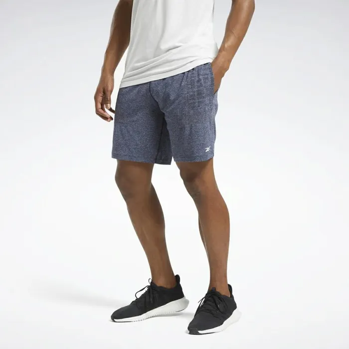Shorts Mens Reebok United By Fitness 8Inch MyoKnit Seamless Shorts Vector Navy