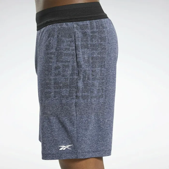 Shorts Mens Reebok United By Fitness 8Inch MyoKnit Seamless Shorts Vector Navy