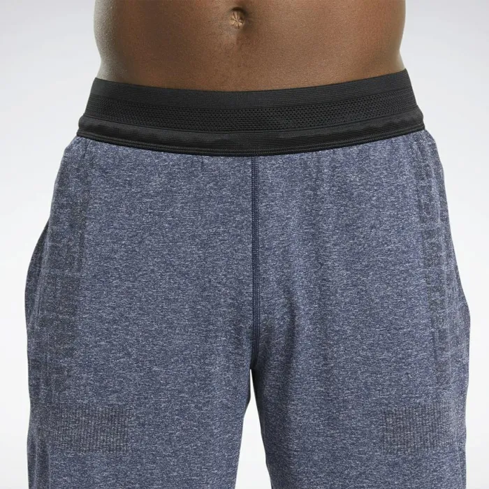 Shorts Mens Reebok United By Fitness 8Inch MyoKnit Seamless Shorts Vector Navy