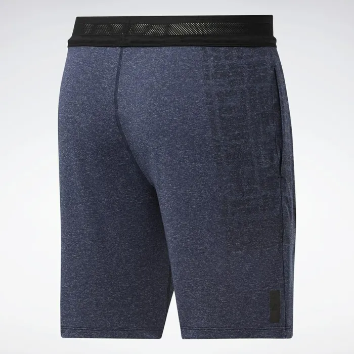 Shorts Mens Reebok United By Fitness 8Inch MyoKnit Seamless Shorts Vector Navy