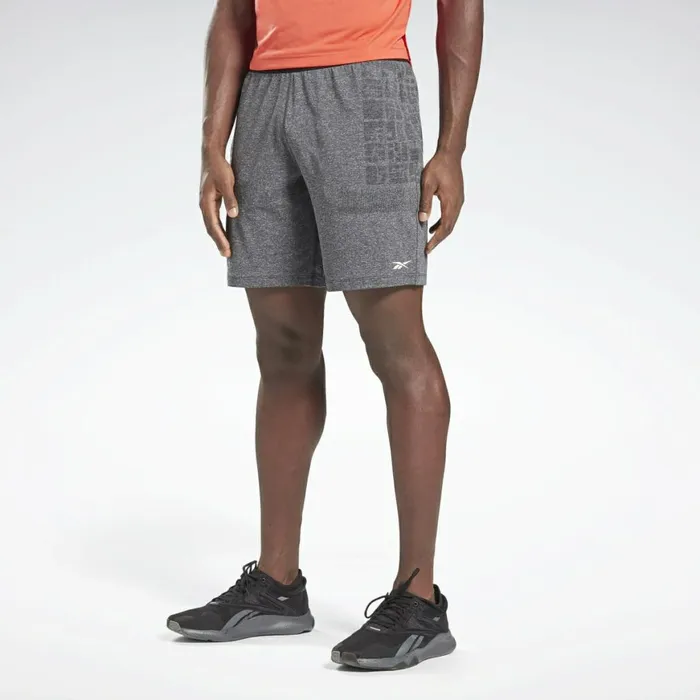 Shorts Mens Reebok United By Fitness MyoKnit Seamless Shorts Grey