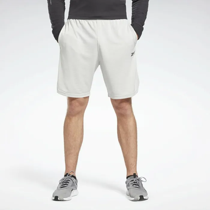 Shorts Mens Reebok Workout Ready Mlange Shorts Pure Grey 2