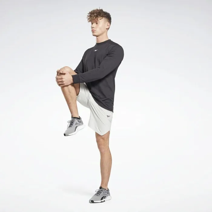 Shorts Mens Reebok Workout Ready Mlange Shorts Pure Grey 2