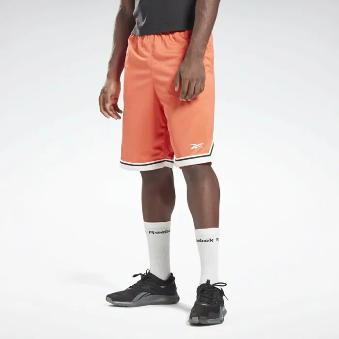 Shorts Mens Reebok Workout Ready Mesh Shorts Semi Orange Flare