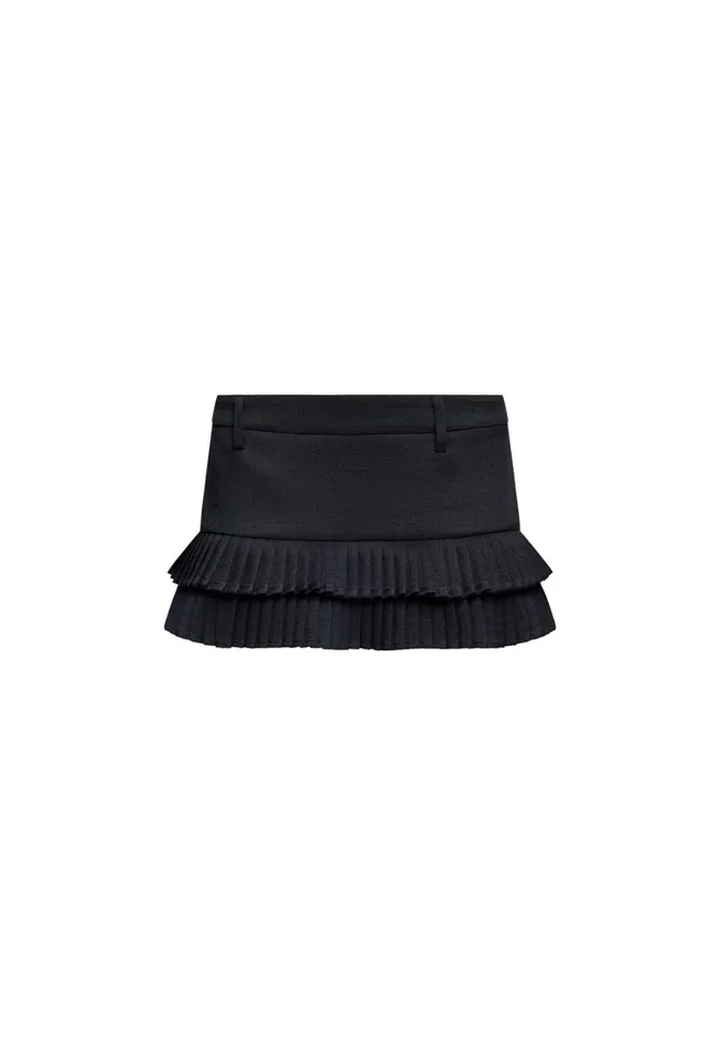 Shorts Women Lioness Fashion DOUBLE RUFFLE MINI SKORT Onyx Shorts Women Lioness Fashion DOUBLE RUFFLE MINI SKORT Onyx