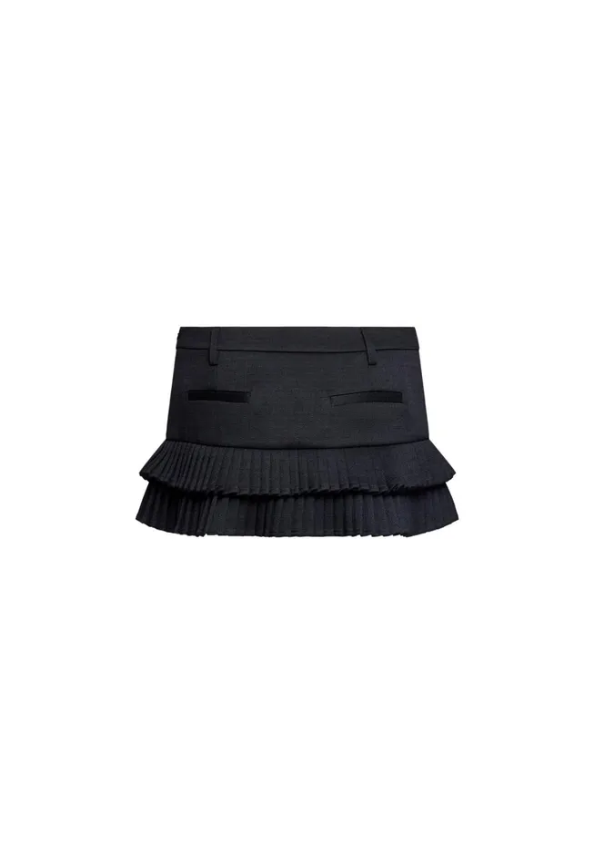 Shorts Women Lioness Fashion DOUBLE RUFFLE MINI SKORT Onyx Shorts Women Lioness Fashion DOUBLE RUFFLE MINI SKORT Onyx