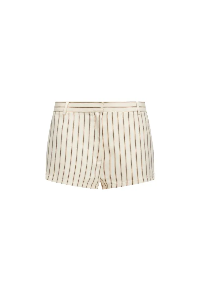 Shorts Women Lioness Fashion LEO SHORT Cream Stripe Shorts Women Lioness Fashion LEO SHORT Cream Stripe