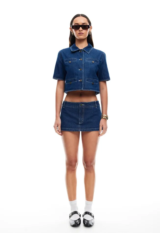 Shorts Women Lioness Fashion RHODE MINI Blue Denim