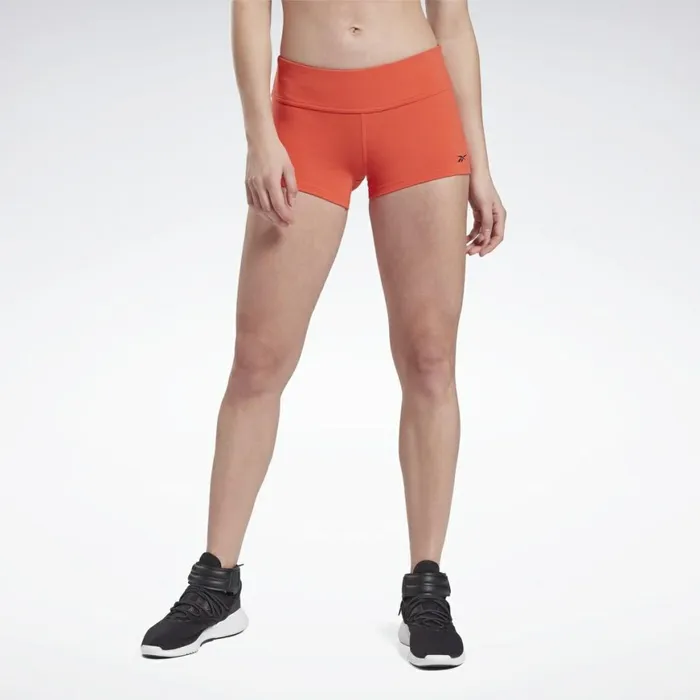 Shorts Womens Reebok Chase Solid Booty Shorts Dynamic Red