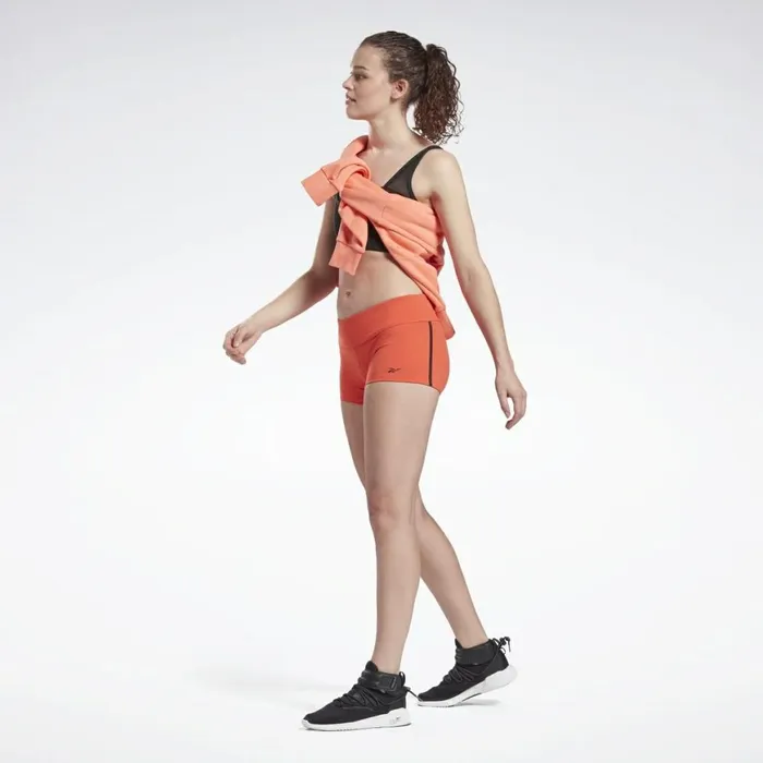 Shorts Womens Reebok Chase Solid Booty Shorts Dynamic Red