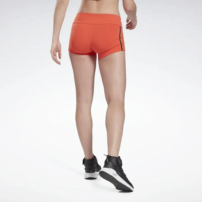 Shorts Womens Reebok Chase Solid Booty Shorts Dynamic Red