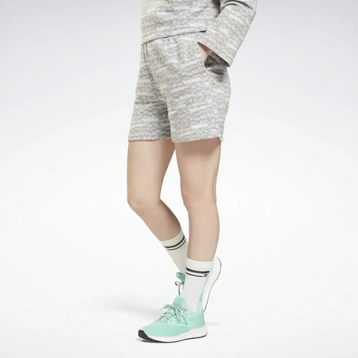 Shorts Womens Reebok MYT Printed Shorts Mgh Solid Grey