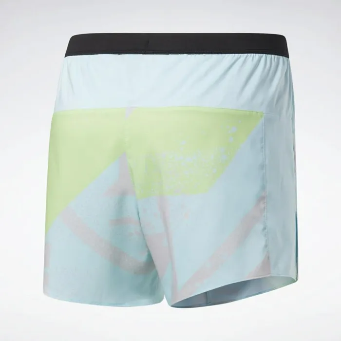 Shorts Womens Reebok Run Essentials Allover Print Shorts Digital Glow