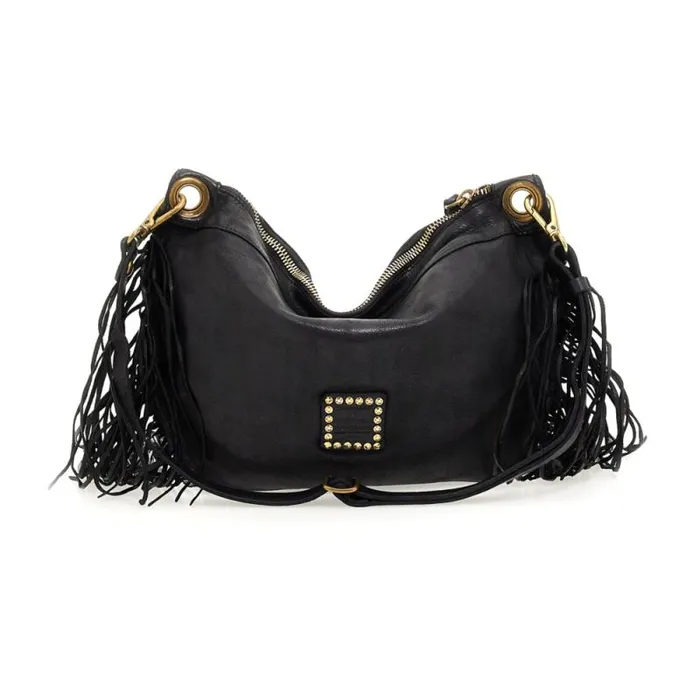 ShoulderHobo Bag Women Campomaggi Cala Luna Black ShoulderHobo Bag Women Campomaggi Cala Luna Black