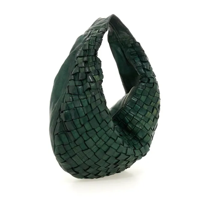 ShoulderHobo Bag Women Campomaggi Edera Green ShoulderHobo Bag Women Campomaggi Edera Green