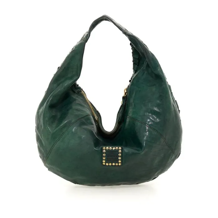 ShoulderHobo Bag Women Campomaggi Edera Green ShoulderHobo Bag Women Campomaggi Edera Green