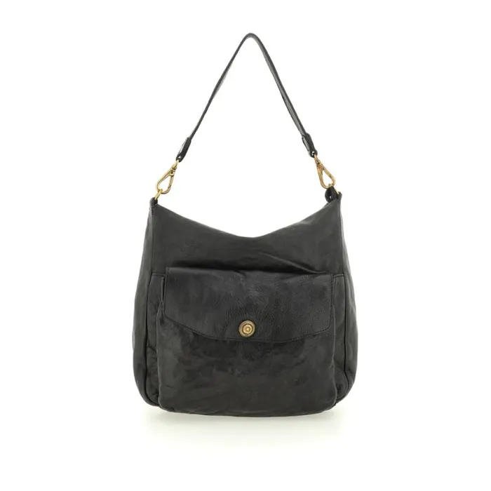 ShoulderHobo Bag Women Campomaggi Ossidiana Black