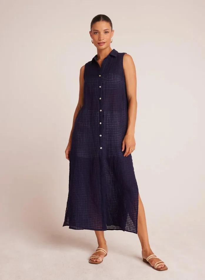 Side Slit Duster Dress 8211 Tropic Navy Women Bella Dahl Maxi Dresses Side Slit Duster Dress 8211 Tropic Navy Women Bella Dahl Maxi Dresses