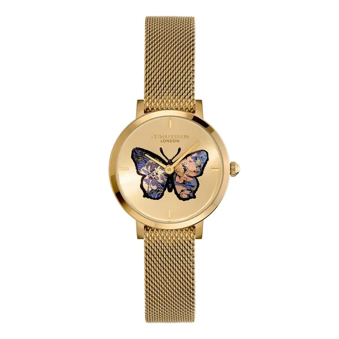 Signature Watches Women Olivia Burton 28mm Butterfly Ultra Slim Gold Mesh Watch Signature Watches Women Olivia Burton 28mm Butterfly Ultra Slim Gold Mesh Watch