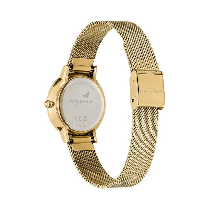 Signature Watches Women Olivia Burton 28mm Butterfly Ultra Slim Gold Mesh Watch