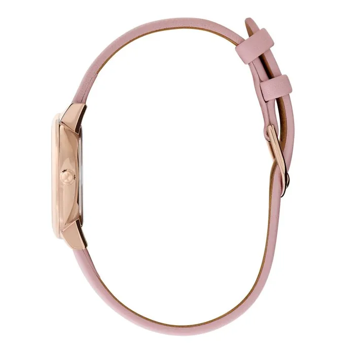 Signature Watches Women Olivia Burton 28mm Butterfly Ultra Slim Rose Gold and Mellow Rose Leather Strap Watch