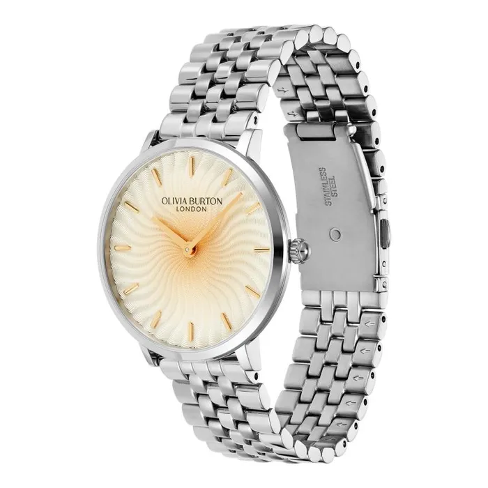 Signature Watches Women Olivia Burton 35mm Radiant Sun Ombre and Silver Bracelet Watch