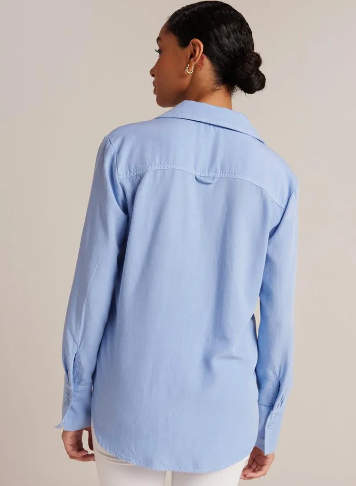Single Pocket Shirt 8211 Fresh Sky Women Bella Dahl Long Sleeve Single Pocket Shirt 8211 Fresh Sky Women Bella Dahl Long Sleeve