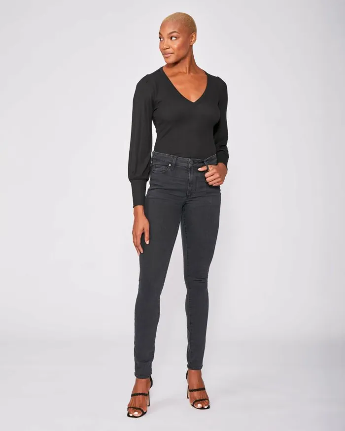 Skinny Women PAIGE High Rise Leggy Ultra Skinny Jean 8211 Black Willow