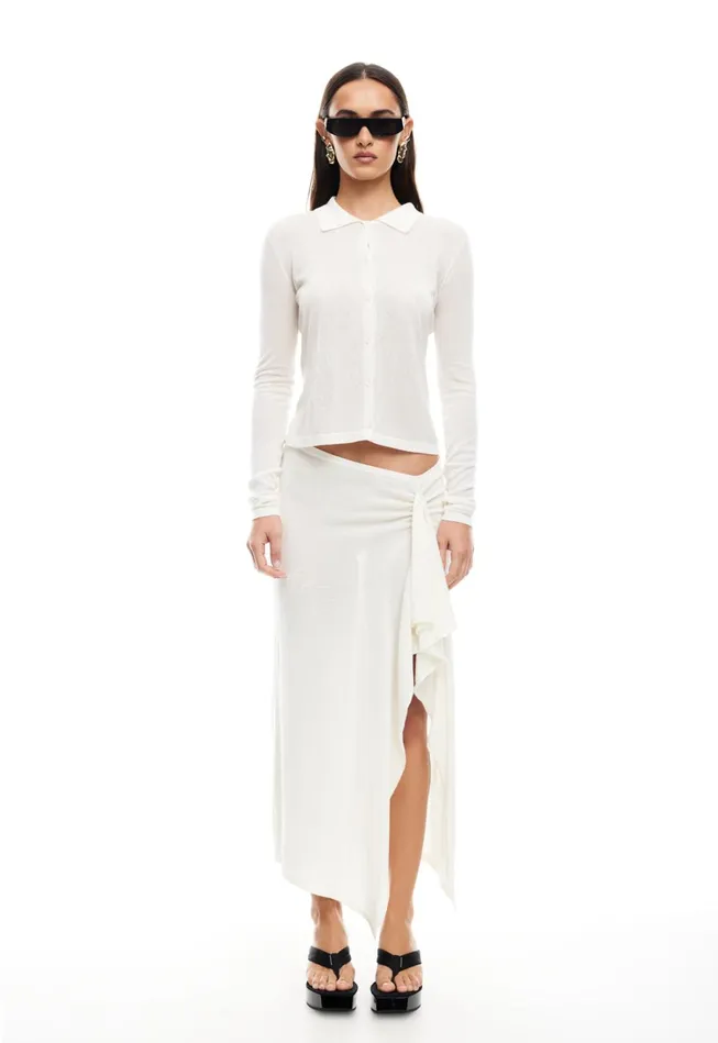 Skirts Women Lioness Fashion BANKS MIDI SKIRT Ivory Skirts Women Lioness Fashion BANKS MIDI SKIRT Ivory