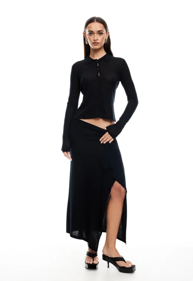 Skirts Women Lioness Fashion BANKS MIDI SKIRT Onyx Skirts Women Lioness Fashion BANKS MIDI SKIRT Onyx