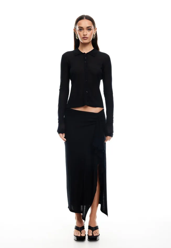 Skirts Women Lioness Fashion BANKS MIDI SKIRT Onyx Skirts Women Lioness Fashion BANKS MIDI SKIRT Onyx