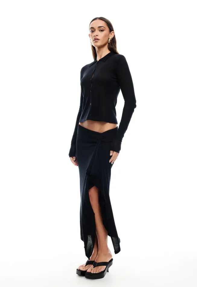 Skirts Women Lioness Fashion BANKS MIDI SKIRT Onyx Skirts Women Lioness Fashion BANKS MIDI SKIRT Onyx