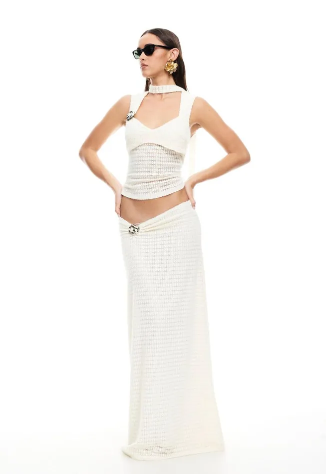 Skirts Women Lioness Fashion IN YOUR DREAMS MAXI SKIRT Beige Skirts Women Lioness Fashion IN YOUR DREAMS MAXI SKIRT Beige