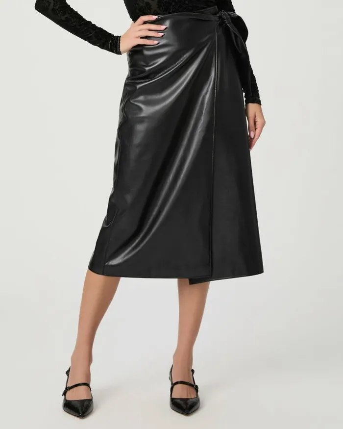Skirts Women PAIGE Ogden Skirt 8211 Black Faux Leather Skirts Women PAIGE Ogden Skirt 8211 Black Faux Leather