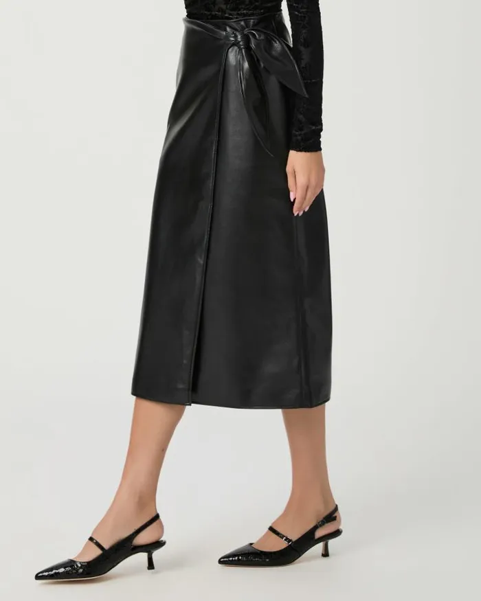 Skirts Women PAIGE Ogden Skirt 8211 Black Faux Leather Skirts Women PAIGE Ogden Skirt 8211 Black Faux Leather