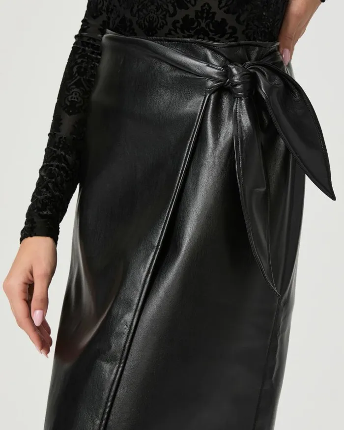 Skirts Women PAIGE Ogden Skirt 8211 Black Faux Leather Skirts Women PAIGE Ogden Skirt 8211 Black Faux Leather