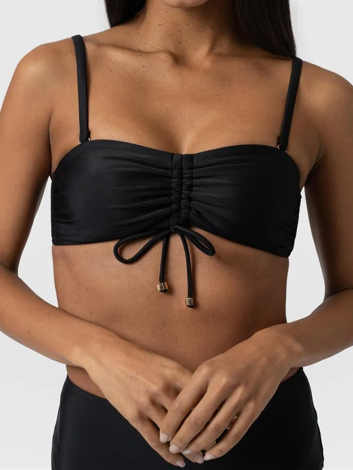 Skye Bandeau Bikini Top 8211 Black Black Women Saint And Sofia Swimwear