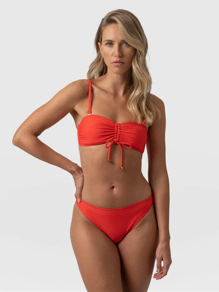 Skye Hipster Bikini Bottom 8211 Red Red Women Saint And Sofia Swimwear