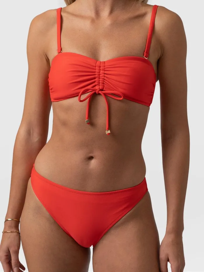 Skye Hipster Bikini Bottom 8211 Red Red Women Saint And Sofia Swimwear