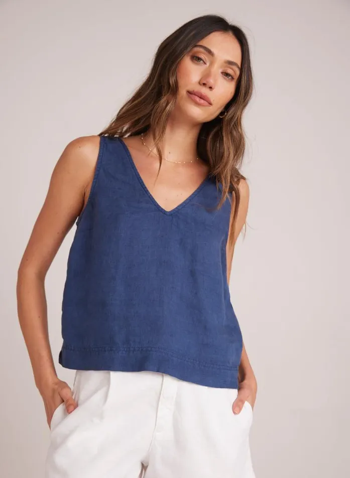 Sleeveless Button Back VNeck Top 8211 Brazilian Navy Women Bella Dahl Sleeveless Sleeveless Button Back VNeck Top 8211 Brazilian Navy Women Bella Dahl Sleeveless