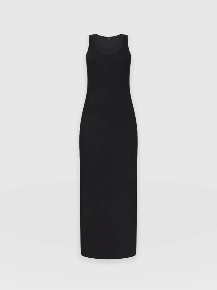 Sleeveless Rib Dress 8211 Black Black Women Saint And Sofia Dresses