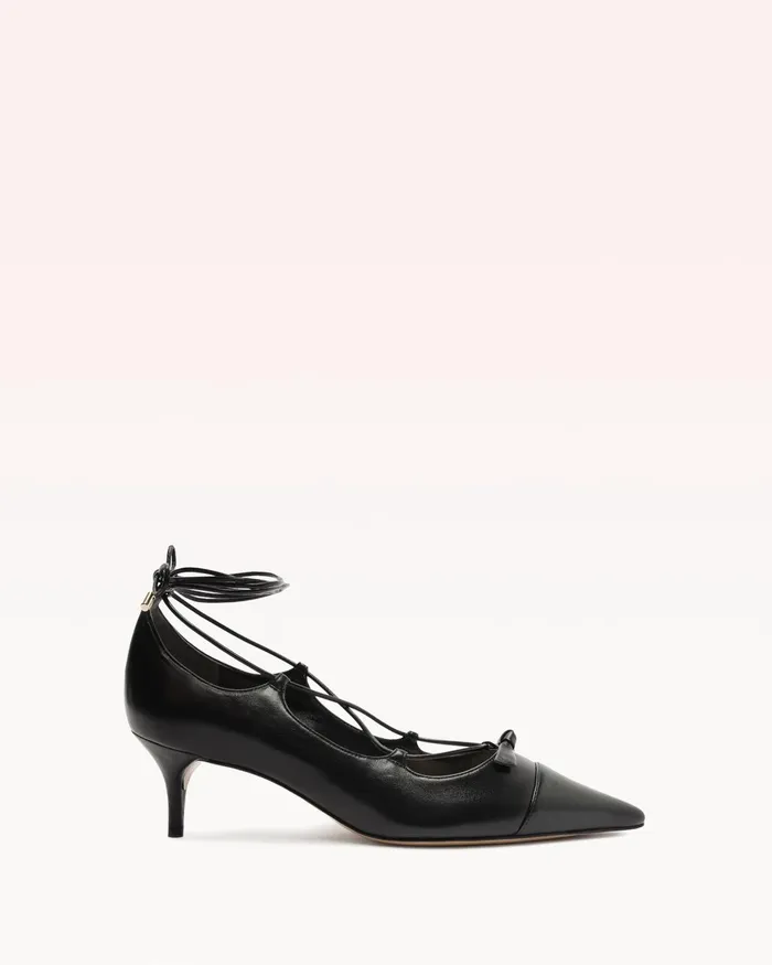 Slim Clarita Lace Up Pointed Toe Kitten Heels Black Women Alexandre Birman Pumps Slim Clarita Lace Up Pointed Toe Kitten Heels Black Women Alexandre Birman Pumps