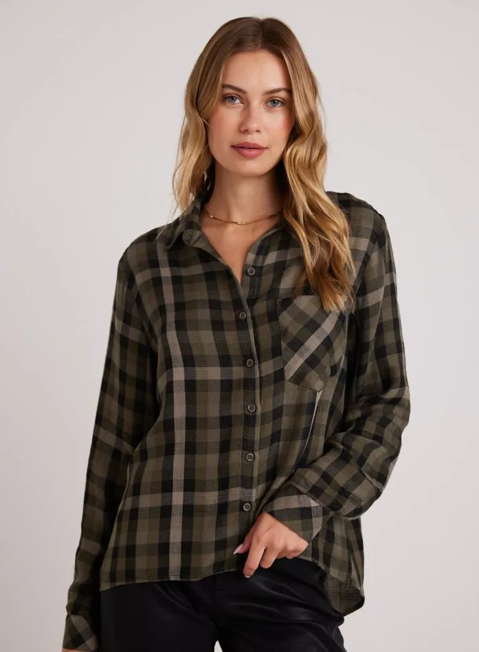 Slouchy Pocket Button Down 8211 Olive Plaid Women Bella Dahl Button Down Slouchy Pocket Button Down 8211 Olive Plaid Women Bella Dahl Button Down