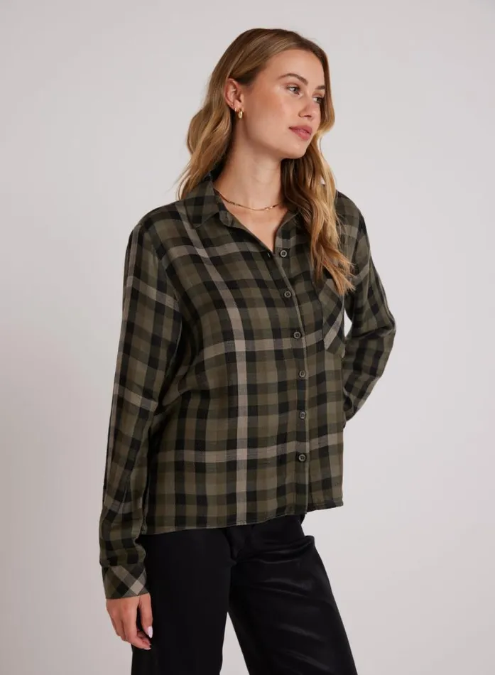 Slouchy Pocket Button Down 8211 Olive Plaid Women Bella Dahl Button Down Slouchy Pocket Button Down 8211 Olive Plaid Women Bella Dahl Button Down