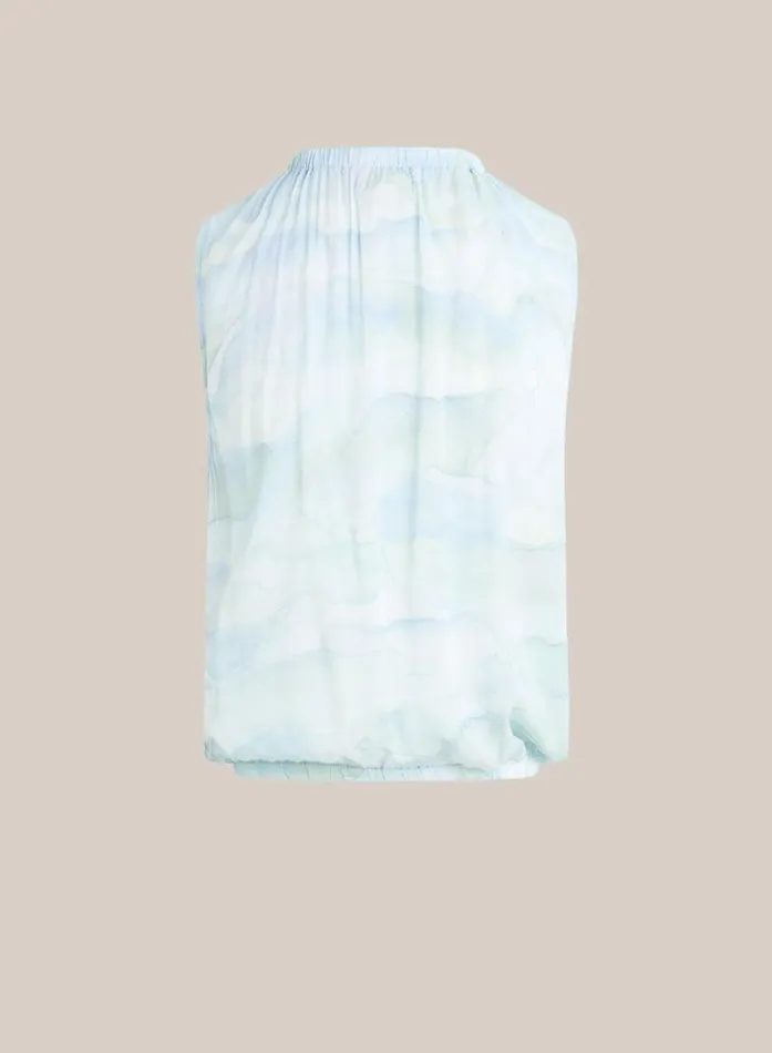 Smocked Neck Tank 8211 Waves Camo Print Women Bella Dahl Sleeveless Smocked Neck Tank 8211 Waves Camo Print Women Bella Dahl Sleeveless
