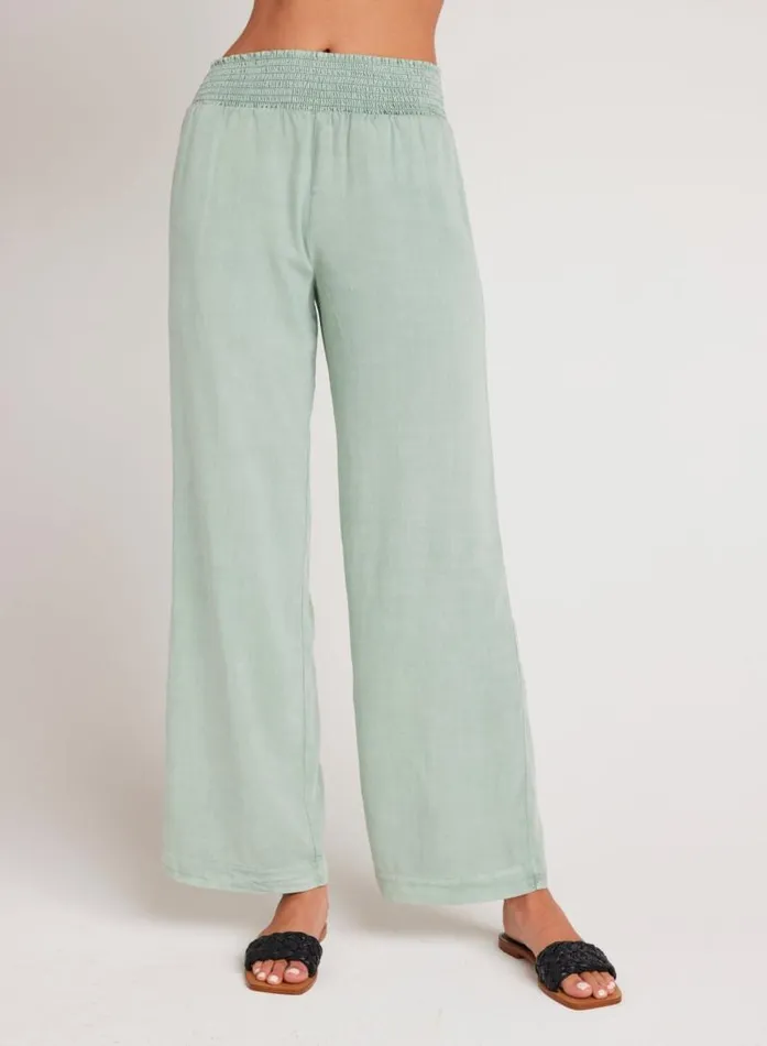 Smocked Waist Wide Leg 8211 Oasis Green Women Bella Dahl Pants Smocked Waist Wide Leg 8211 Oasis Green Women Bella Dahl Pants